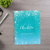 Blauwgroen blauw glitter aqua groene naam 2026 planner