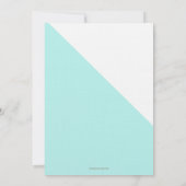 Blauwgroen Blauw Gold Cross Baptisme 1e verjaardag Kaart (Achterkant)