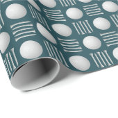 Blauwgroen Blauw Golfbal en T-shirt Gift Cadeaupapier (Rol Hoek)