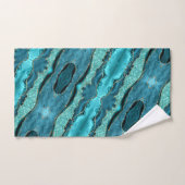Blauwgroen Blauw Goud Aqua Turquoise Bathy Handdoe Bad Handdoek (Handdoek)