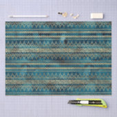 Blauwgroen Blauw Goud Boho Tissuepapier (Craft)