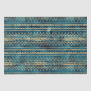 Blauwgroen Blauw Goud Boho Tissuepapier