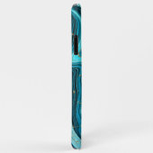 Blauwgroen Blauw & Goud Chique Swirl Modern Abstra Case-Mate iPhone Case (Achterkant/rechts)