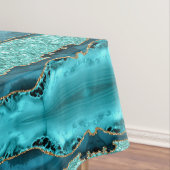 Blauwgroen Blauw Goud Glitter Aqua Turquoise Tafel Tafelkleed (Voorbeeld)
