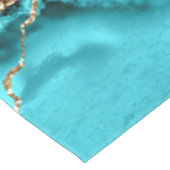Blauwgroen Blauw Goud Glitter Marmer Turquoise Taf Tafelkleed (Gekanteld)