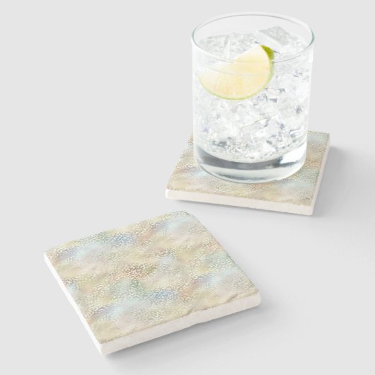 Blauwgroen Blauw Goud Groen Glam Luipaard Print Stenen Onderzetter (Zijkant)