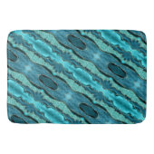 Blauwgroen Blauw Goud Marmer Aqua Glitter Badmat (Voorkant)
