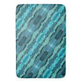 Blauwgroen Blauw Goud Marmer Aqua Glitter Badmat (Voorkant Verticaal)