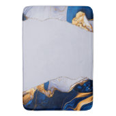 Blauwgroen Blauw Goud Marmer Aqua Turquoise Badmat (Voorkant Verticaal)