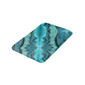 Blauwgroen blauw goud marmer turquoise badmat cade (Gekanteld)