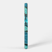 Blauwgroen Blauw Goud Turquoise Samsung Galaxy Hoe Samsung Galaxy Hoesje (Rechterkant)