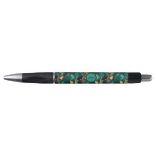 Blauwgroen Blauw & Gouden Patroonpen Pen