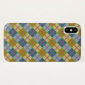 Blauwgroen blauw goudgele magenta patroon Case-Mate iPhone case (Achterkant (horizontaal))