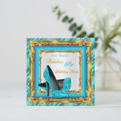 Blauwgroen blauw goudhagel op grote hoogte tijdens kaart (Staand voorkant)