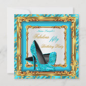 Blauwgroen blauw goudhagel op grote hoogte tijdens kaart (Voorkant)