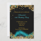 Blauwgroen blauw goudkoorts op hoog niveau kaart (Achterkant)