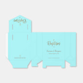 Blauwgroen Blauw goudkruis Hartelijk dank Elegant  Bedankdoosjes (Uitgevouwen)