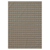 Blauwgroen Blauw Grijs Tan Taupe Bruin Tribal Art  Tafelkleed (Voorkant)