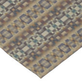 Blauwgroen Blauw Grijs Tan Taupe Bruin Tribal Art  Tafelkleed (Gekanteld)