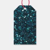 Blauwgroen Blauw Groen Abstract Glam Cadeaulabel (Achterkant)