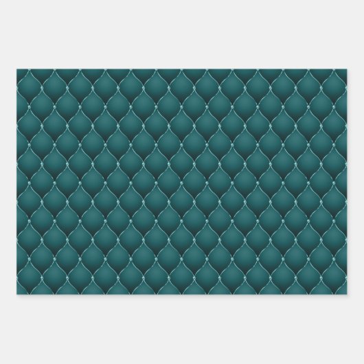 Blauwgroen Blauw Groen Abstract Glam Inpakpapier Vel (Voorkant 3)