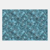 Blauwgroen Blauw Groen Abstract Glam Inpakpapier Vel (Voorkant 2)