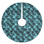 Blauwgroen Blauw Groen Abstract Glam Kerstboom Rok (Voorkant)