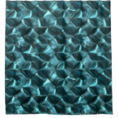 Blauwgroen Blauw Groen Abstract Glam Kerstmis Douchegordijn (Voorkant)