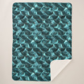 Blauwgroen Blauw Groen Abstract Glam Kerstmis Sherpa Deken (Voorkant)