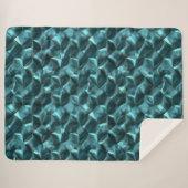 Blauwgroen Blauw Groen Abstract Glam Kerstmis Sherpa Deken (Voorkant (horizontaal))
