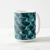 Blauwgroen Blauw Groen Abstract Glam Koffiemok (Voorkant rechts)