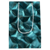 Blauwgroen Blauw Groen Abstract Glam Medium Cadeauzakje (Achterkant)