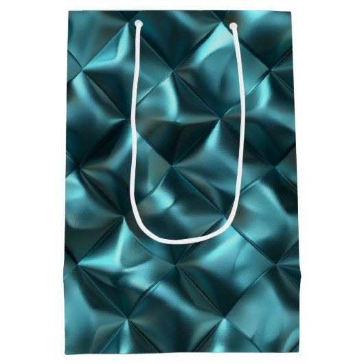 Blauwgroen Blauw Groen Abstract Glam Medium Cadeauzakje (Achterkant)