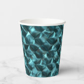 Blauwgroen Blauw Groen Abstract Glam Papieren Bekers (Achterkant)
