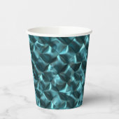 Blauwgroen Blauw Groen Abstract Glam Papieren Bekers (Links)