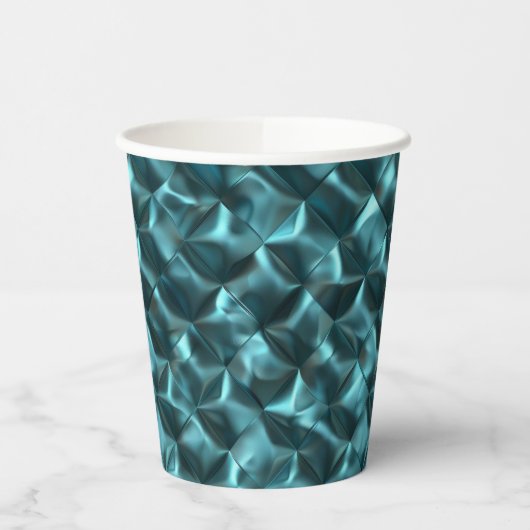 Blauwgroen Blauw Groen Abstract Glam Papieren Bekers (Links)