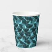 Blauwgroen Blauw Groen Abstract Glam Papieren Bekers (Rechts)