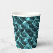 Blauwgroen Blauw Groen Abstract Glam Papieren Bekers (Voorkant)