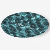 Blauwgroen Blauw Groen Abstract Glam Papieren Bordje (Gekanteld)