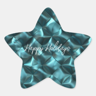 Blauwgroen Blauw Groen Abstract Glam Ster Sticker
