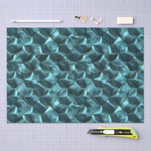 Blauwgroen Blauw Groen Abstract Glam Tissuepapier (Craft)