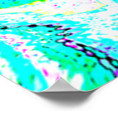 Blauwgroen Blauw Groen Abstract Patronen Kleurrijk Poster (Hoek)