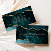Blauwgroen Blauw Groen Agate Gold Glitter Luxury Visitekaartje