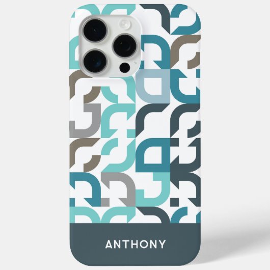 Blauwgroen Blauw Groen Bruin Grijs Mideeuwse Kunst Case-Mate iPhone Case (Achterkant)