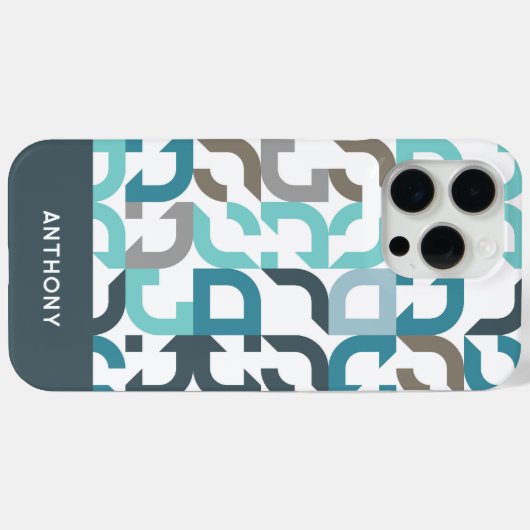 Blauwgroen Blauw Groen Bruin Grijs Mideeuwse Kunst Case-Mate iPhone Case (Achterkant (horizontaal))