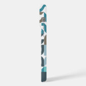 Blauwgroen Blauw Groen Bruin Grijs Mideeuwse Kunst iPhone Hoesje (Linkerkant)