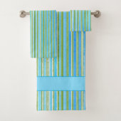 Blauwgroen, blauw, groen, en Wit Patroon van de St Bad Handdoek (Insitu)