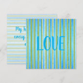 Blauwgroen, Blauw, Groen, en Witte Wenskaart van S (Voorkant / Achterkant)