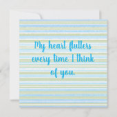 Blauwgroen, Blauw, Groen, en Witte Wenskaart van S (Achterkant)