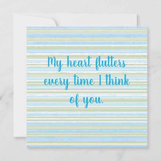 Blauwgroen, Blauw, Groen, en Witte Wenskaart van S (Achterkant)